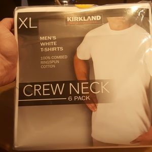Kirkland Signature 6 pack crew neck men's white Ts